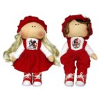 عروسک دختر و پسر قرمز