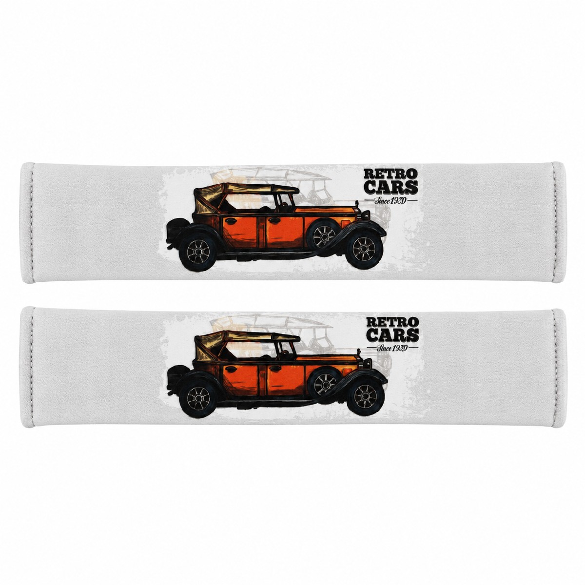 Retro Cars Vintage Seatbelt Pads کاور کمربند خودرو طرح رترو شیکدو مدل CK24 بسته 2 عددی - تصویر 1